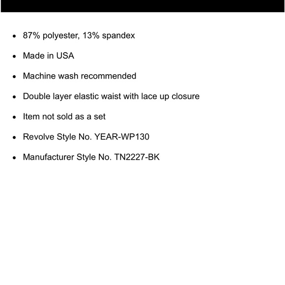 Revolve - Year Of Ours — Stretch Football Leggings in Black- lace up tie detail - Picture 9 of 14